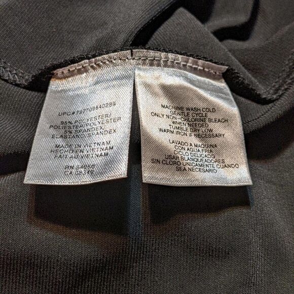 🆕NWT BLACK ANNE KLEIN SPORT SHORT SLEEVE TOP - SMALL - Picture 6 of 6